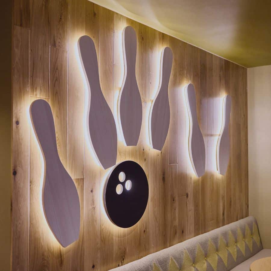 Bowling themed art work